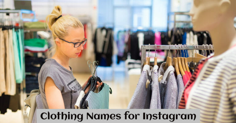 Clothing Names for Instagram