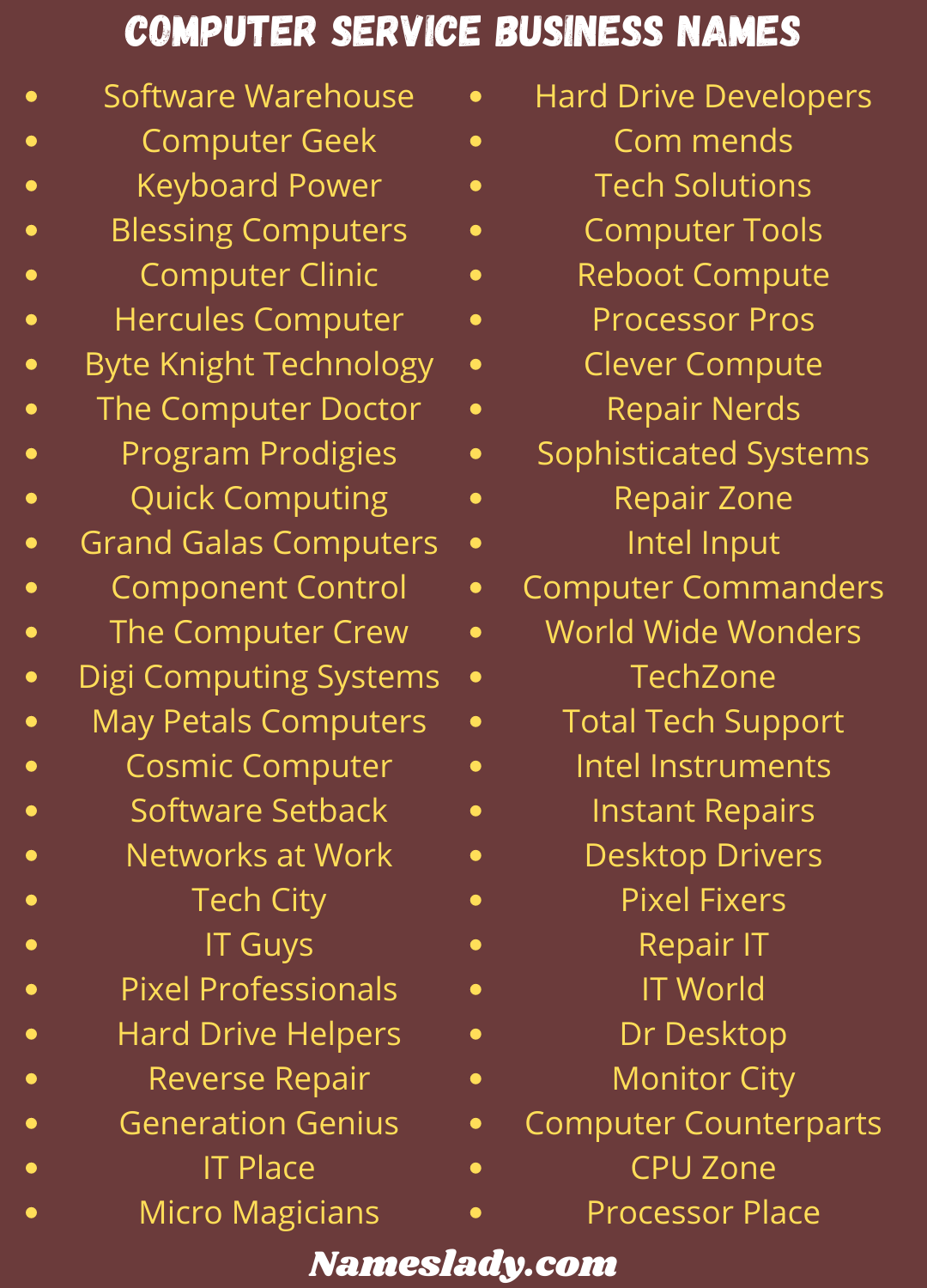 850 Catchy Computer Repair Business Name Ideas Names Lady 850-catchy-computer-repair-business-name-ideas-names-lady