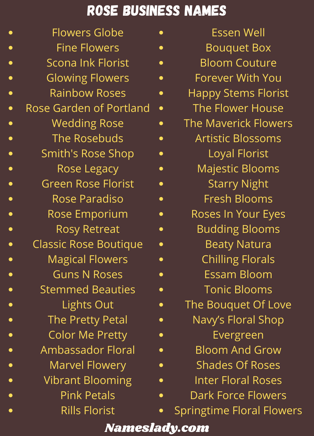 Rose Business Names