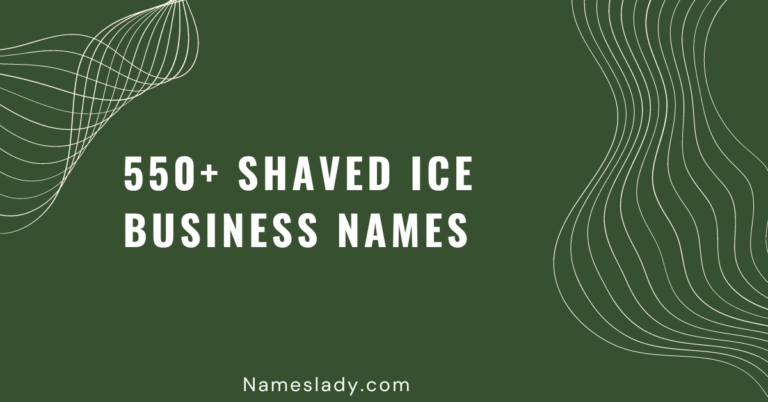 Shaved Ice Business Names