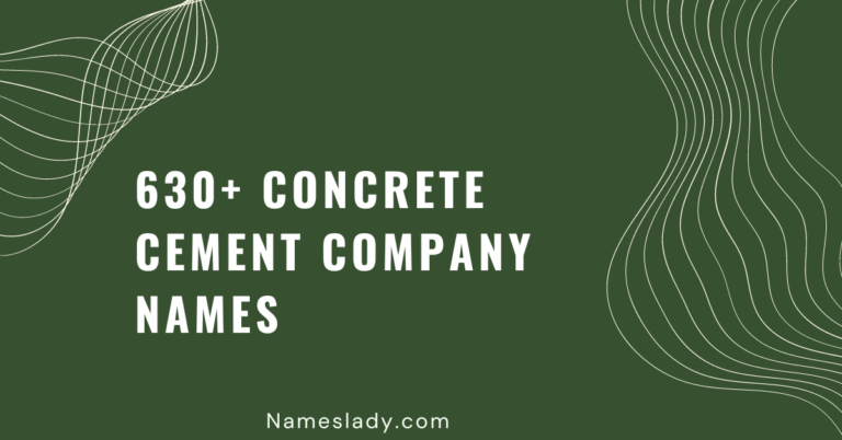 Concrete Cement Company Names