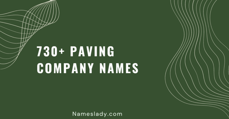 Paving Company Names