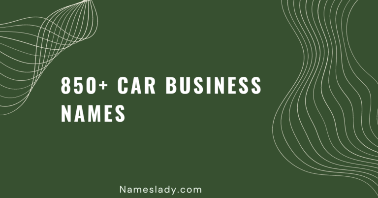 Car Business Names