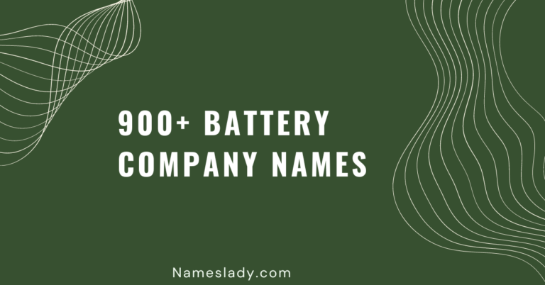 Battery Company Names