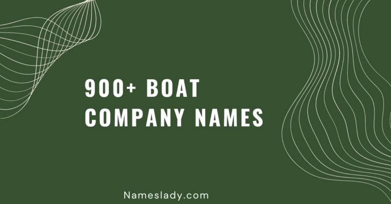 Boat Company Names