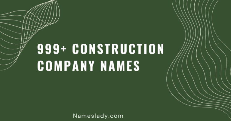 Construction Company Names