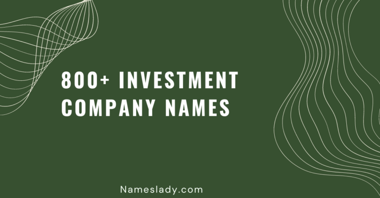 Investment Company Names