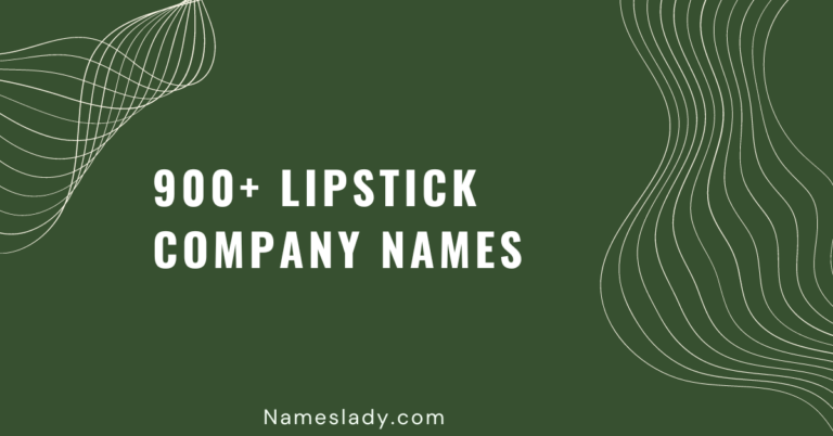 Lipstick Company Names