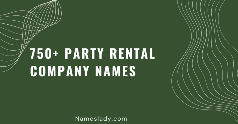 Party Rental Company Names