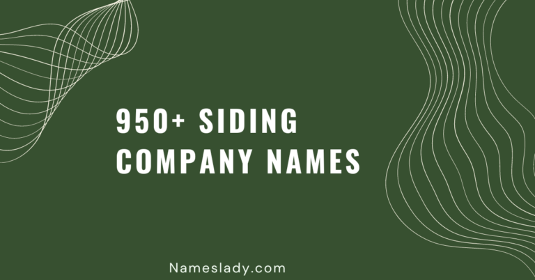 Siding Company Names