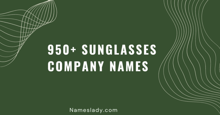 Sunglasses Company Names