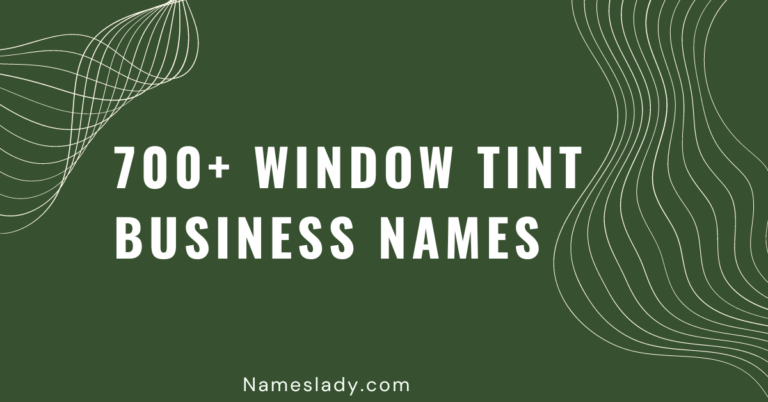 Window Tint Business Names