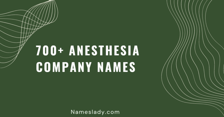 Anesthesia Company Names