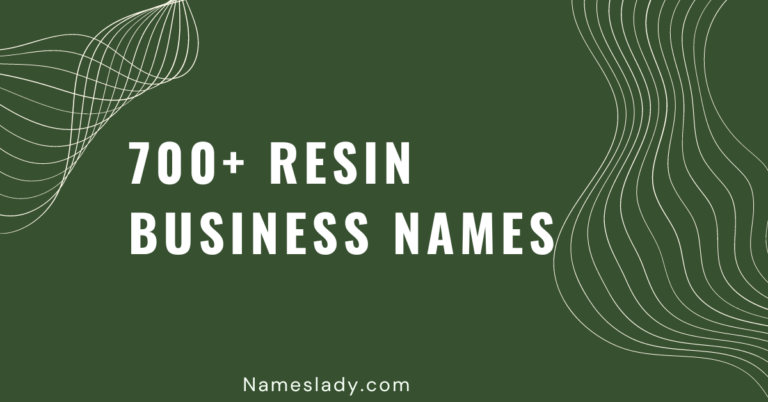 Resin Business Names