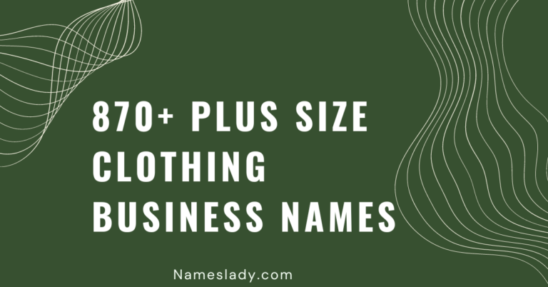 Plus Size Clothing Business Names