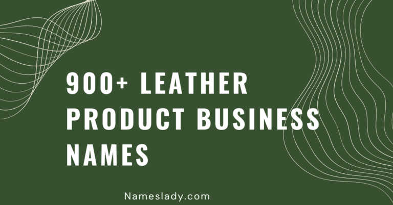 Leather Product Business Names