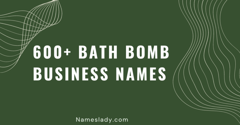 Bath Bomb Business Names