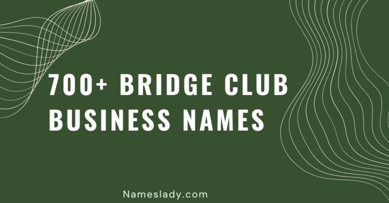 Bridge Club Business Names