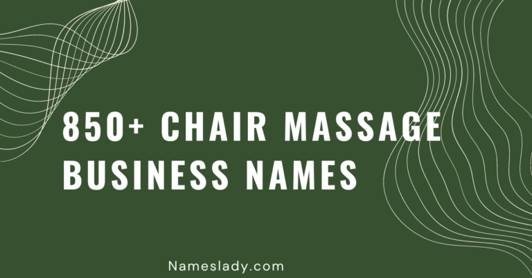 Chair Massage Business Names