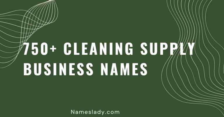 Cleaning Supply Business Names