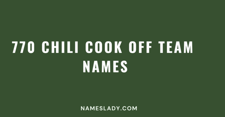 Chili Cook Off Team Names