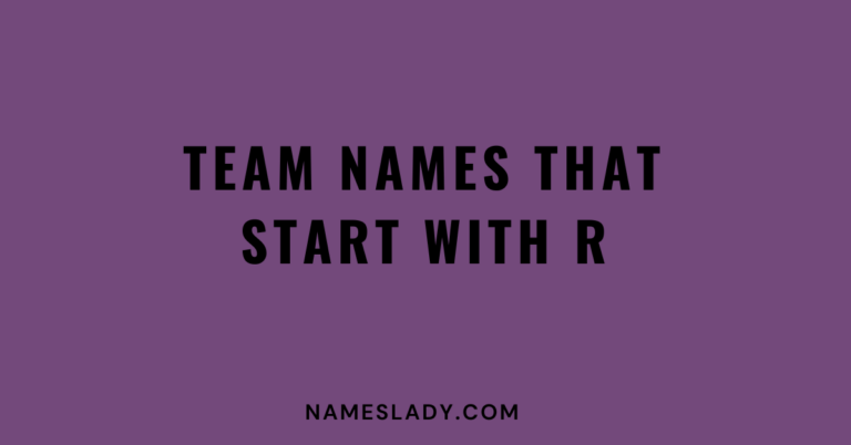 Team Names that Start With R