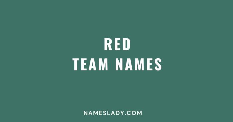 Red Team Names