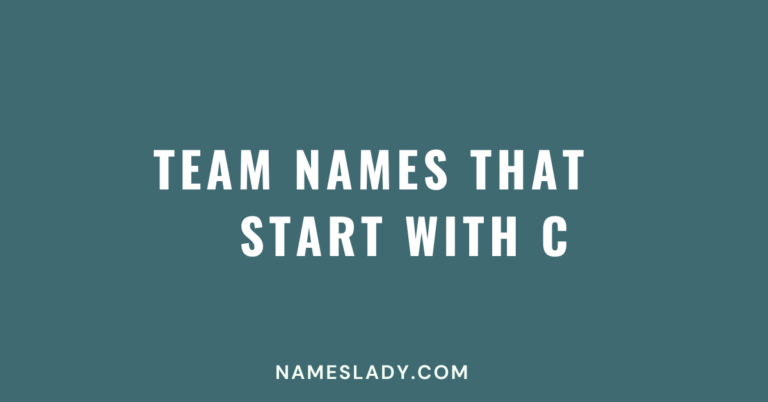 Team Names That Start With C