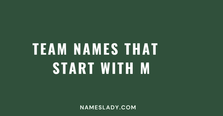 Team Names That Start With M