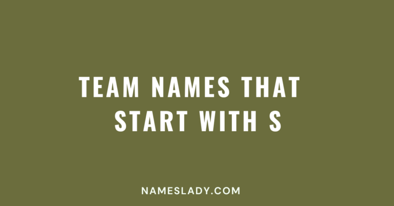 Team Names That Start With S