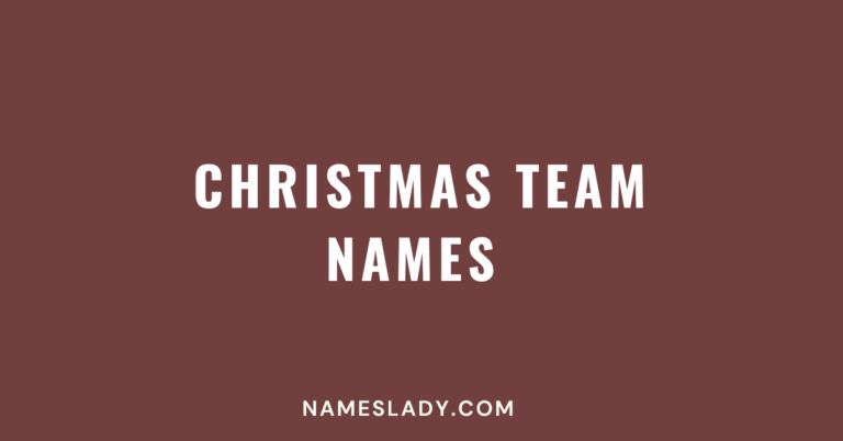 Christmas Team Names