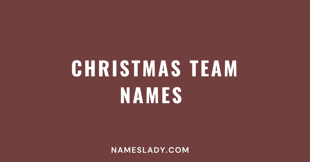 700 Funny Christmas Team Names Ideas You