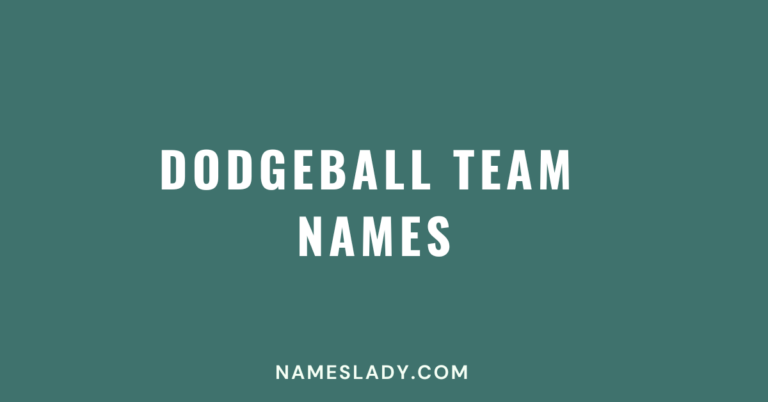 Dodgeball Team Names