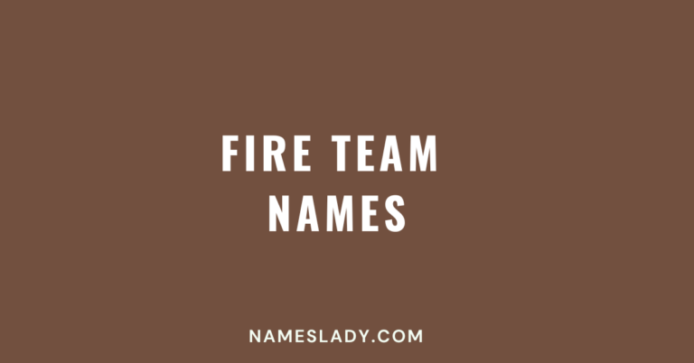 Fire Team Names