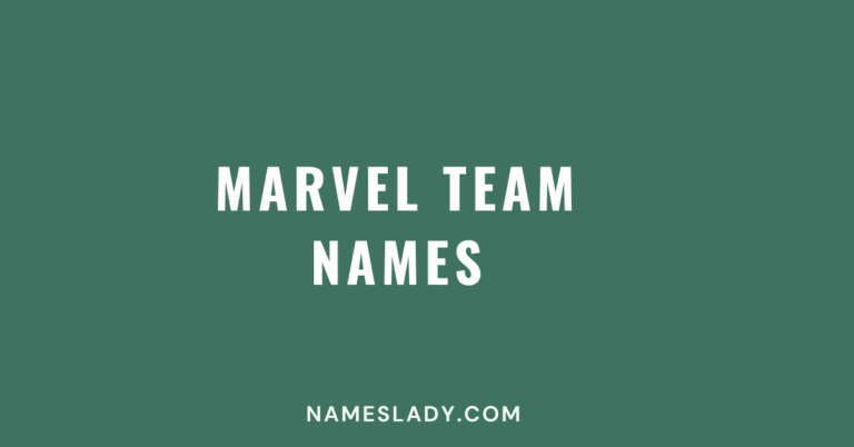 Marvel Team Names