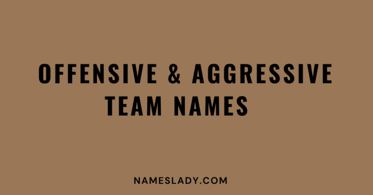 Offensive Team Names