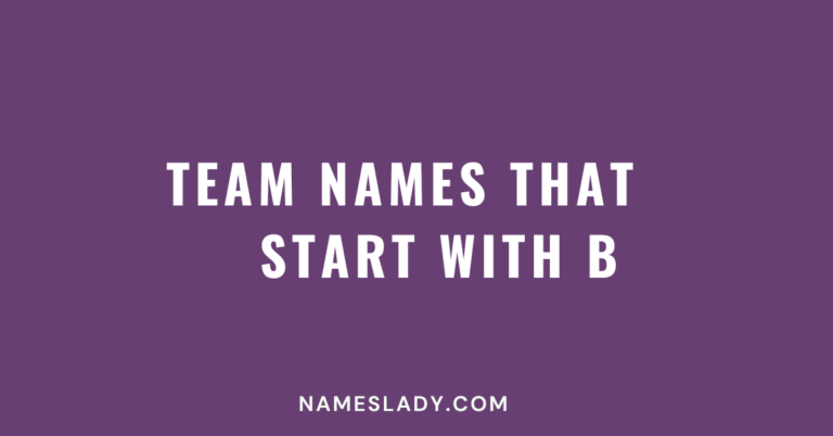 Team Names That Start With B