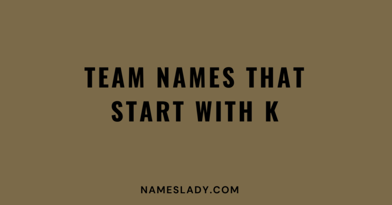 Team Names that Start With K