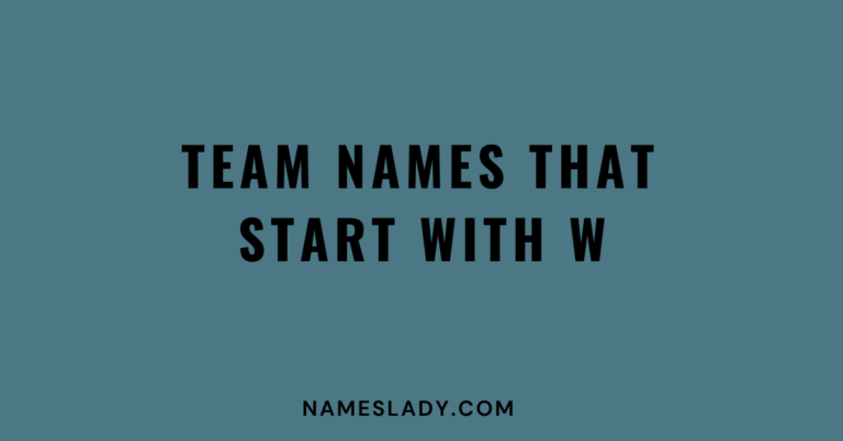 Team Names that Start With W