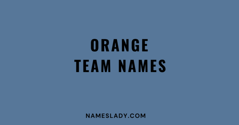 Orange Team Names