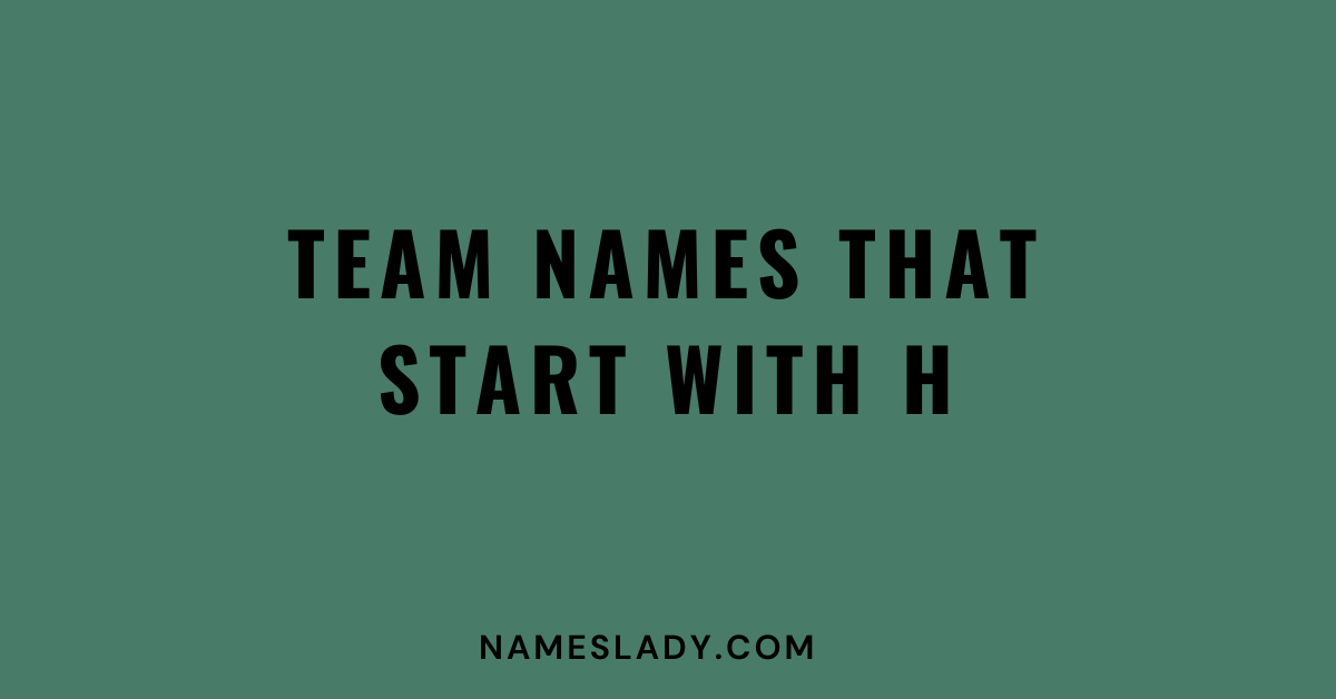 Business name ideas starting with h