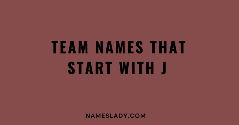 Team Names that Start With J