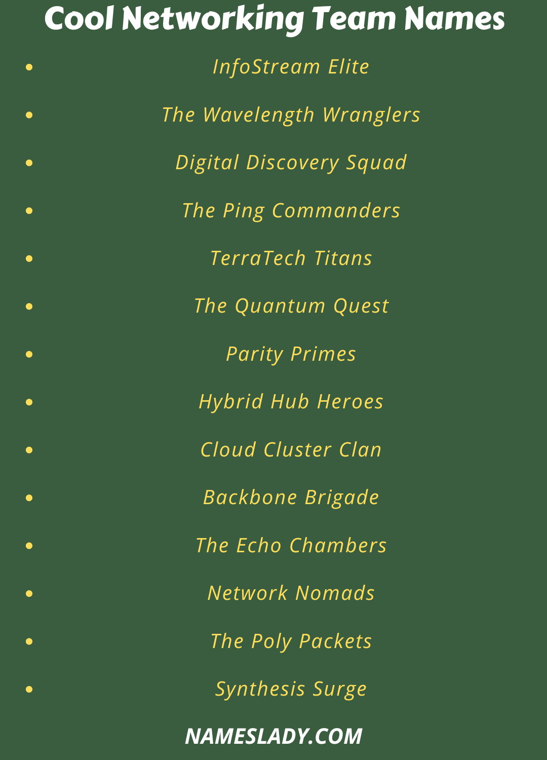 Networking Team Names