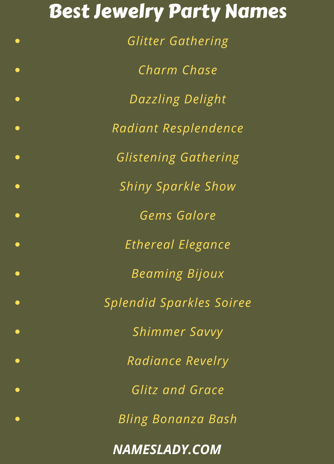 Jewelry Party Names