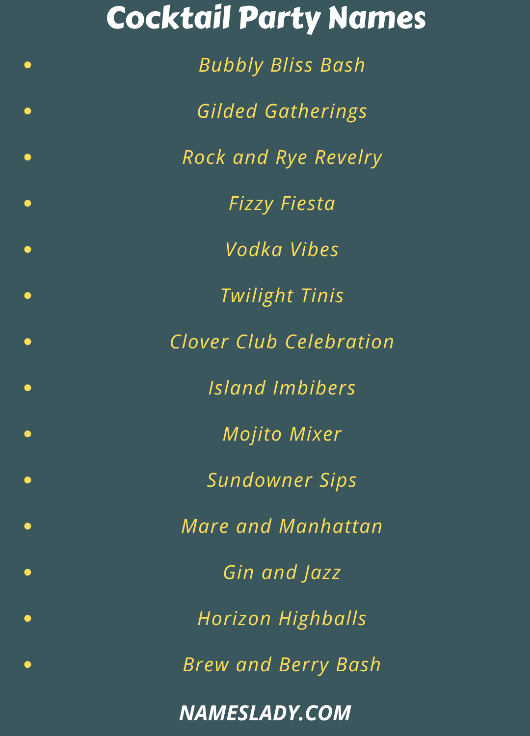 Cocktail Party Names