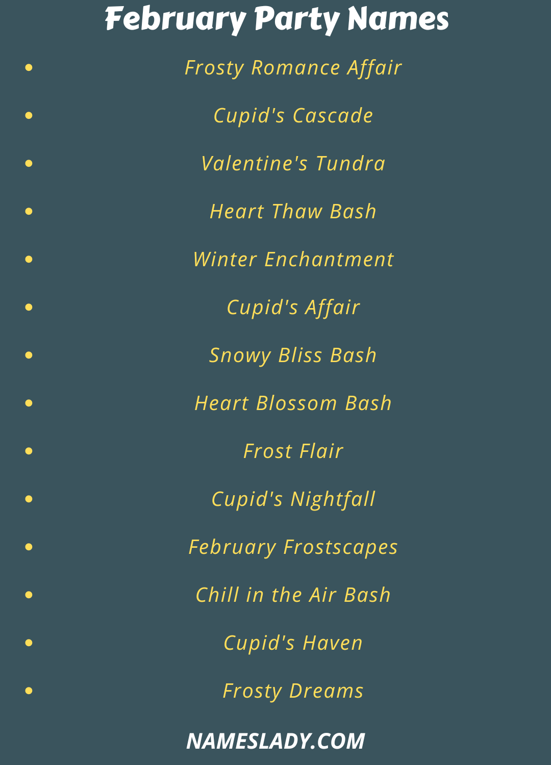 February Party Names