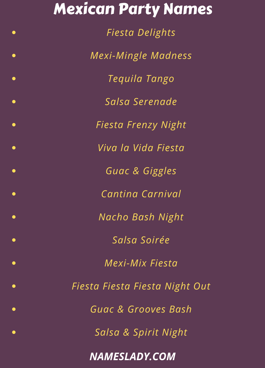 Mexican Party Names