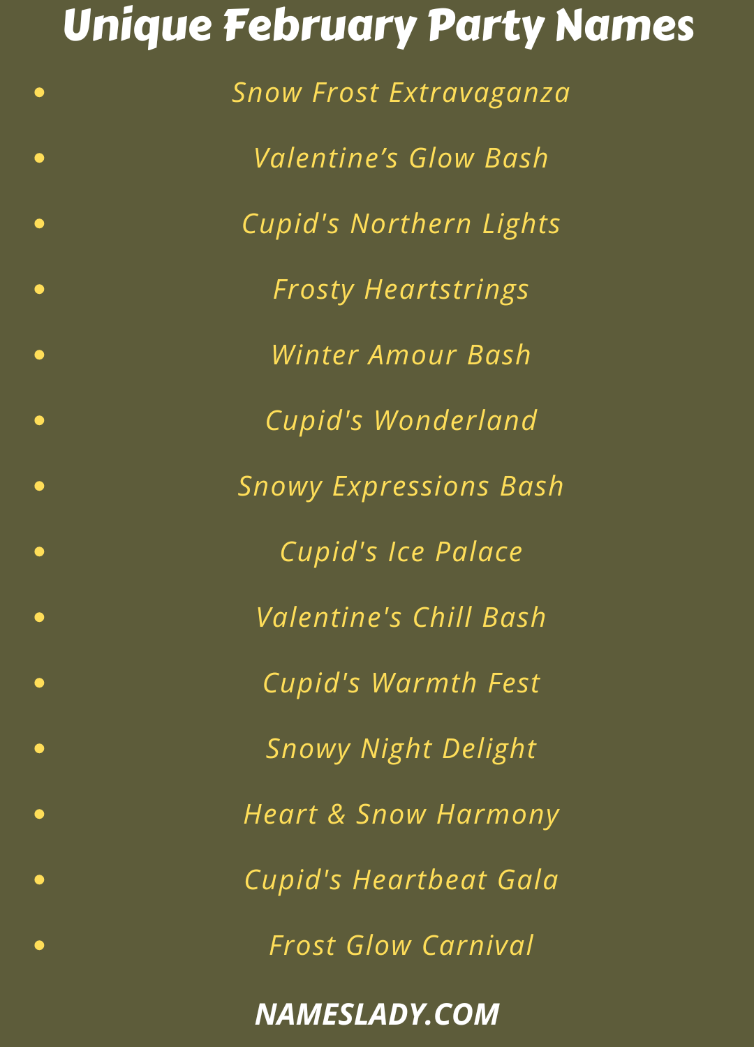 February Party Names